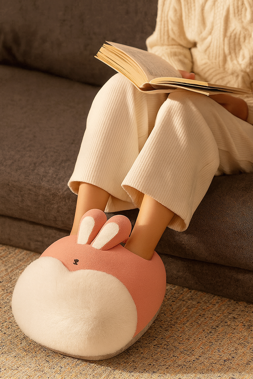 Electric Foot Warmer With Plush Cover