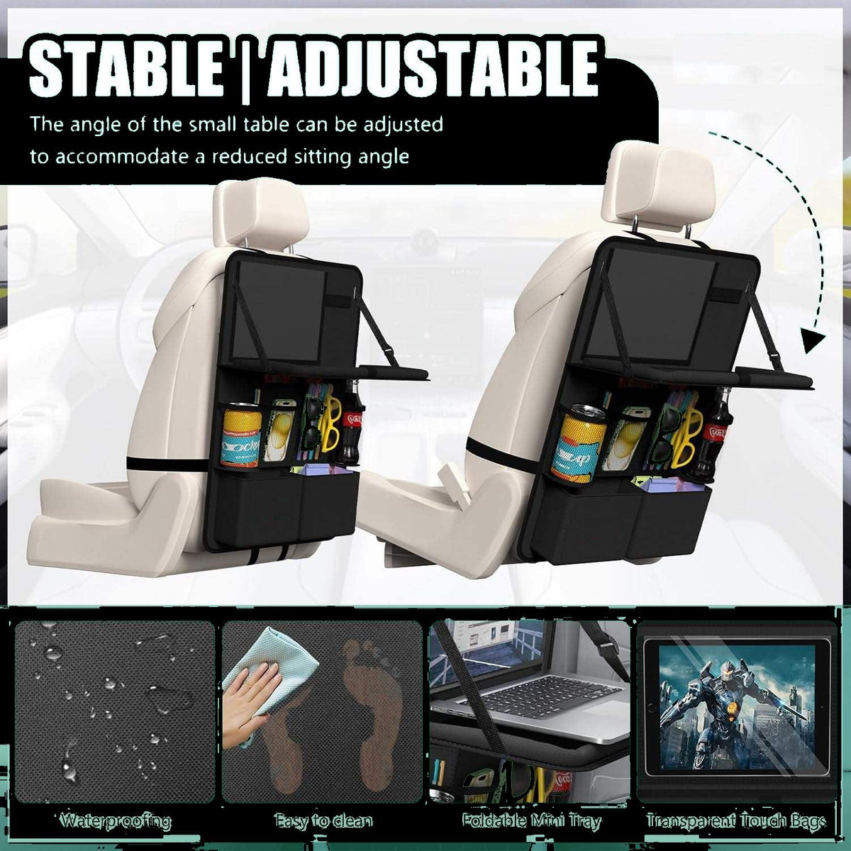 Car Back Seat Storage Organizer